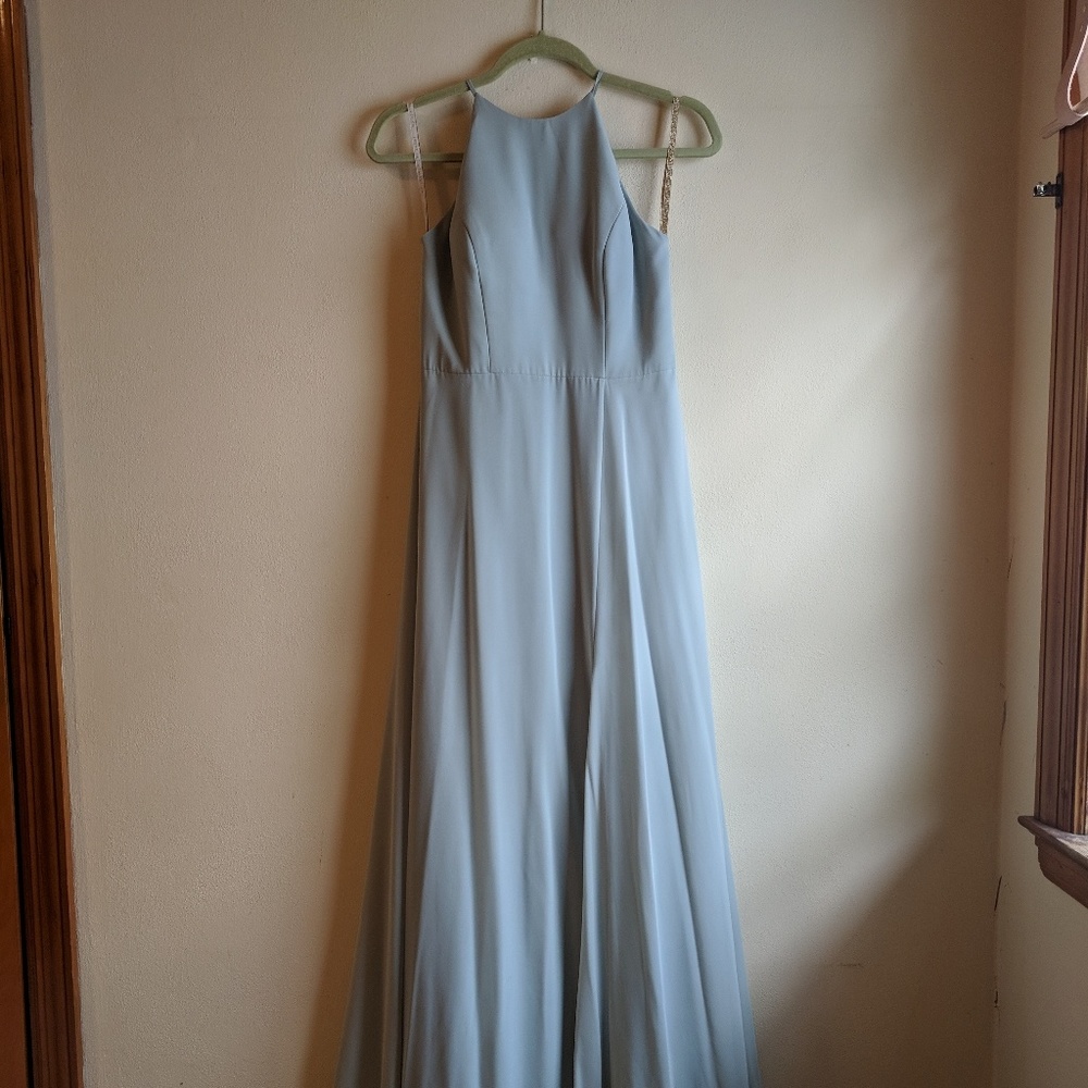 Jenny Yoo Kayla Bridesmaid Dress Morning Mist Sz 4